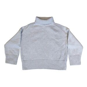 Scanlan Theodore Merino Wool Blend Knit Turtleneck Sweater Grey Women’s Small